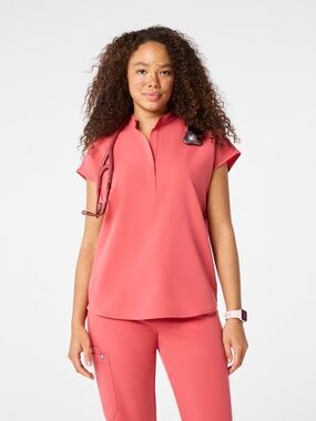 FIGS Rafaela Burnt Orange Oversized Scrub Top